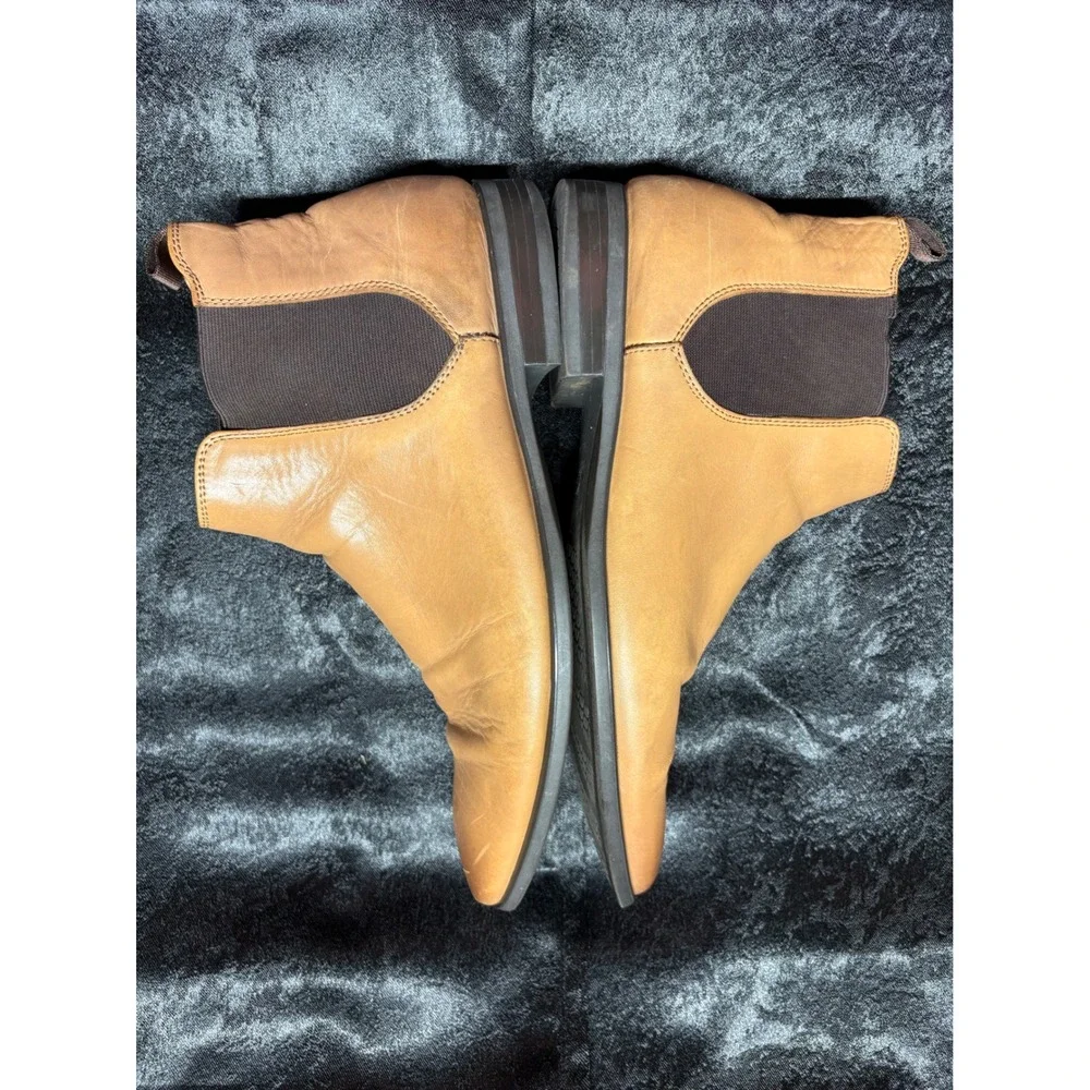 Aldo Mens Tan‎ Leather Chelsea Boots Ankle Dress Shoes Cognac US 11 EUR 44